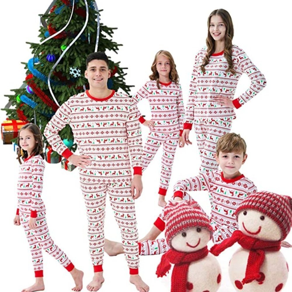 NWOT Dolphin & Fish Pajama Set Women's Size XL Red White Christmas Holiday Print